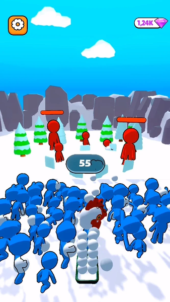 Snowball Neighborhood Fight - Gameplay image of android game