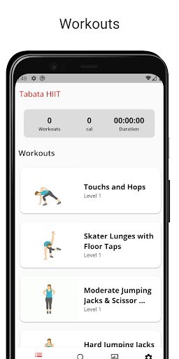 TABATA HIIT Workout from official book - Image screenshot of android app