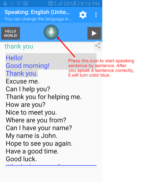 Languages pronunciation - عکس برنامه موبایلی اندروید