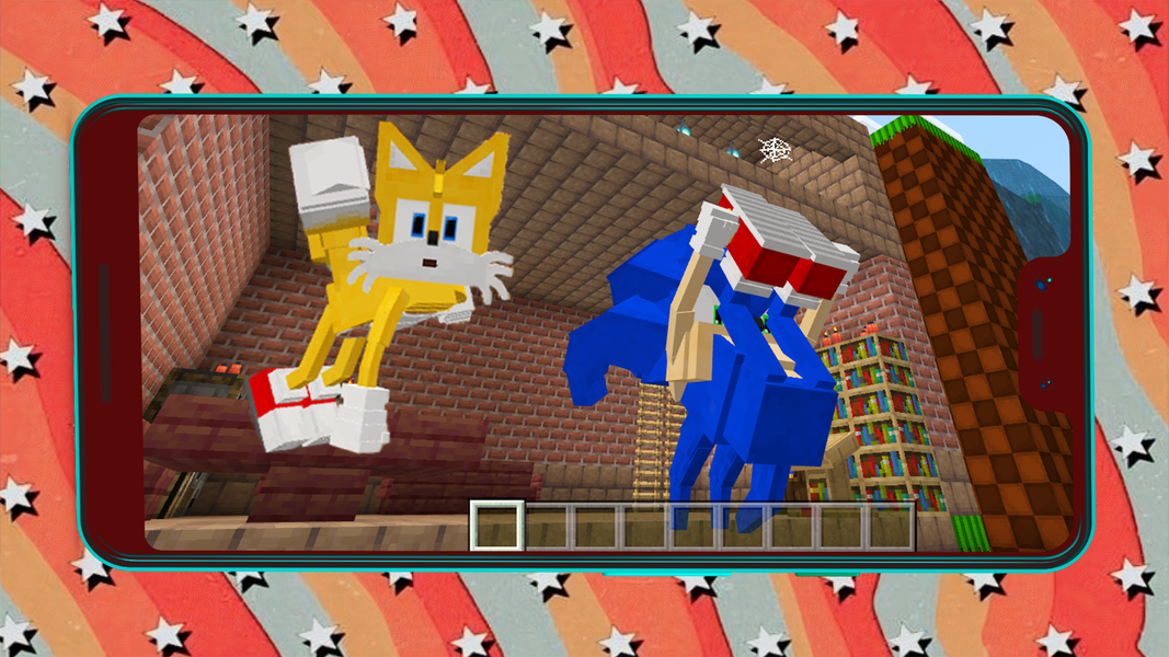 Sonic Games Minecraft Mod - Gameplay image of android game