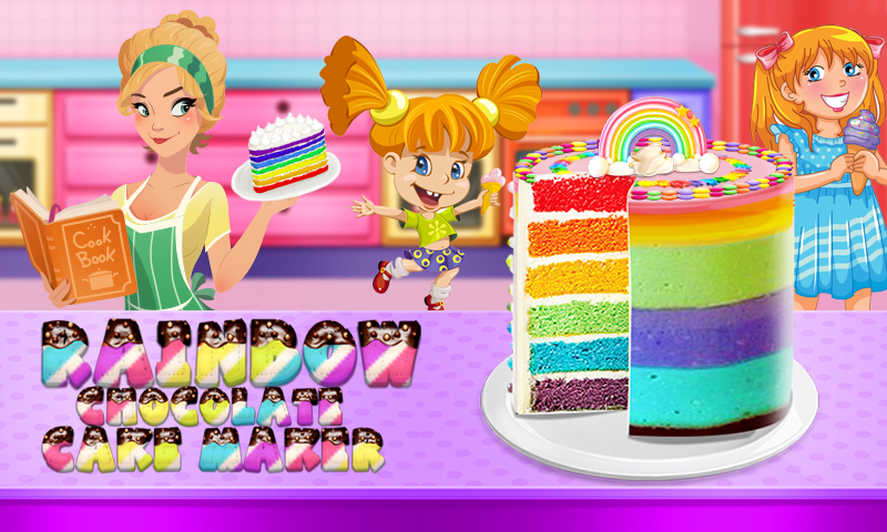 Rain Bow Cake Maker - Gameplay image of android game