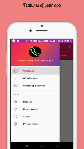 Status saver for whatsapp , gb whtsapp - Image screenshot of android app