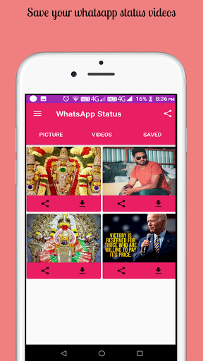Status saver for whatsapp , gb whtsapp - Image screenshot of android app