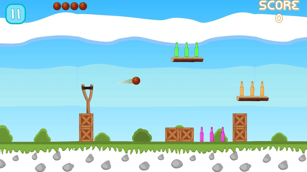 Knock Down Bottle - Gameplay image of android game