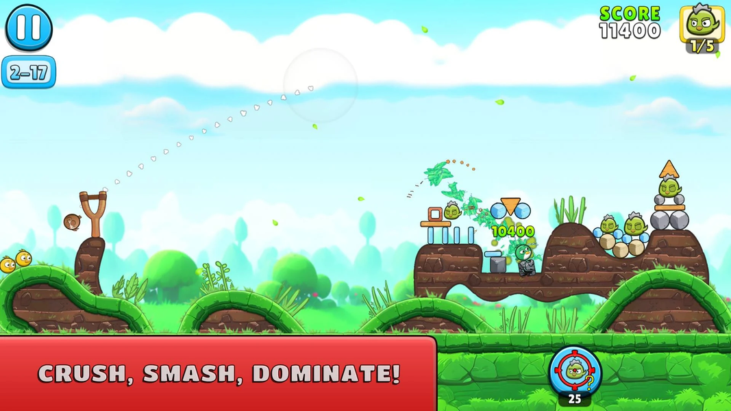 Crusher Birds Catapult - Gameplay image of android game