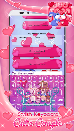 Stylish Keyboard Cute Couple - عکس برنامه موبایلی اندروید