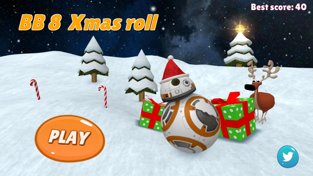 BB8 Xmas roll - عکس بازی موبایلی اندروید