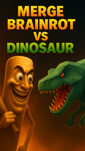 Merge Brainrot vs Dinosaur - عکس بازی موبایلی اندروید