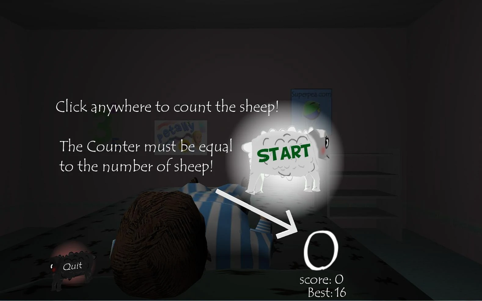 Sheep Sleep - A Hardcore game - Gameplay image of android game