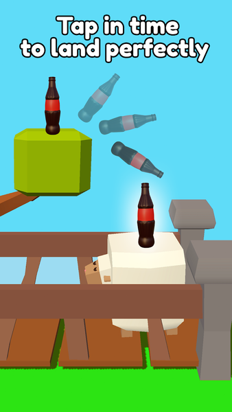 Flip The Bottle – 3D Game - Gameplay image of android game