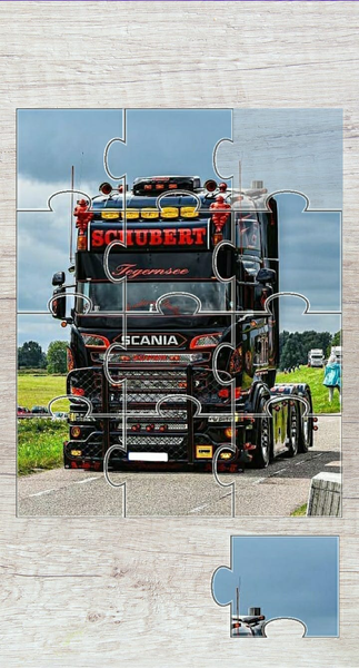 Jigsaw puzzle Scania Trucks - Gameplay image of android game