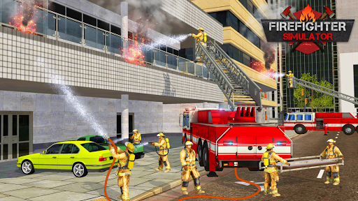 Real Firefighter Simulator: 3D Fire Fighter Games - Gameplay image of android game