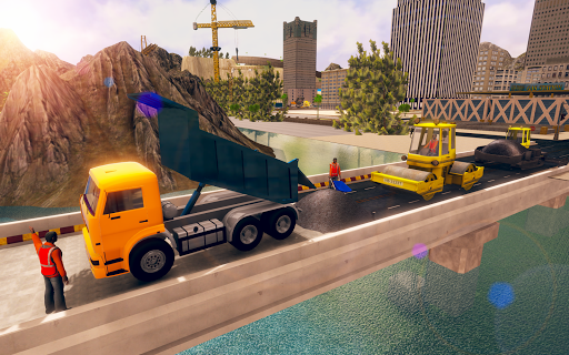 Bridge Building Simulator: Road Construction Games - عکس بازی موبایلی اندروید