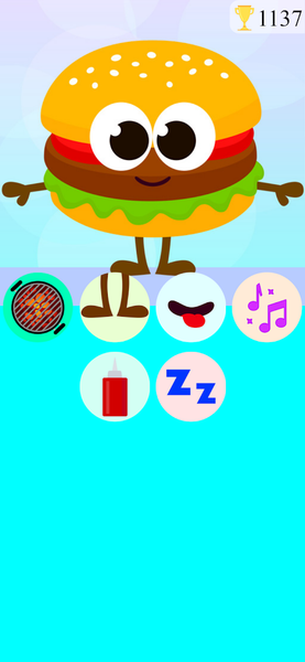 Talking Burger Cooking Game - Gameplay image of android game