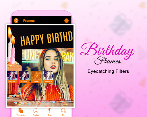 Happy Birthday Photo Frames - عکس برنامه موبایلی اندروید