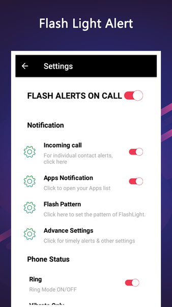 Flash On Call - عکس برنامه موبایلی اندروید