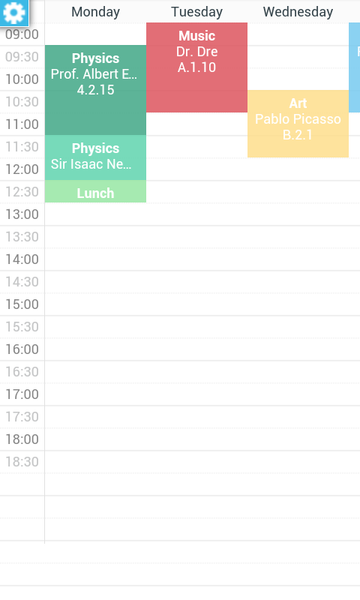 Timetable - عکس برنامه موبایلی اندروید
