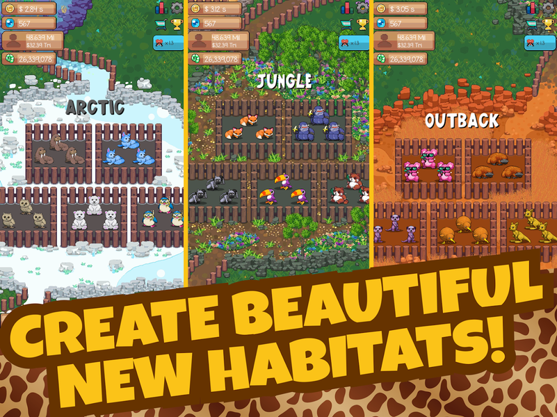 Idle Tap Zoo: Tap, Build & Upg - عکس برنامه موبایلی اندروید