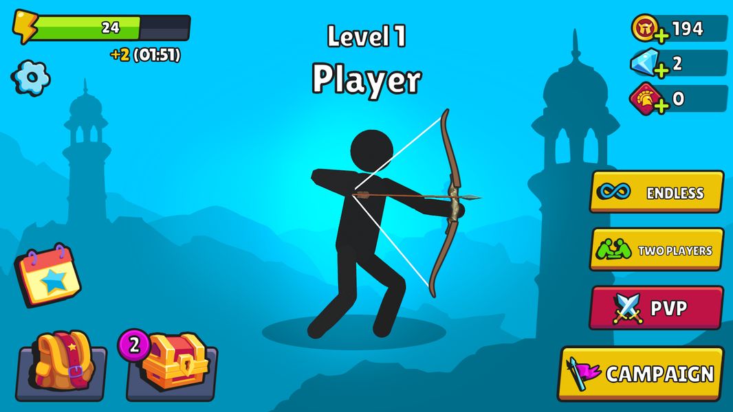 Archers Heroes Stickman's War - Gameplay image of android game