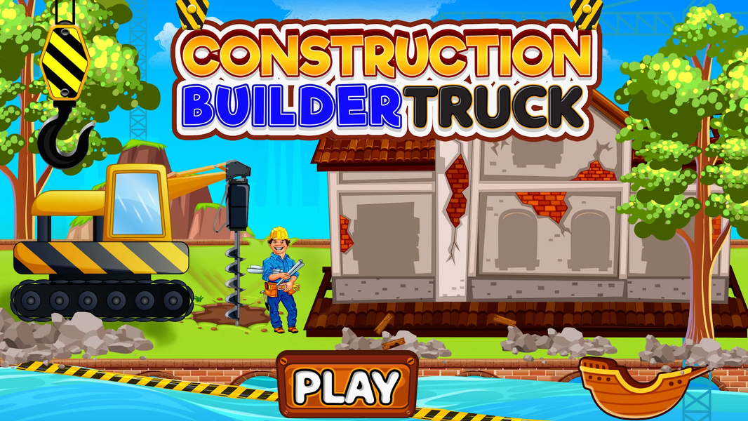 Construction Builder Truck - Gameplay image of android game