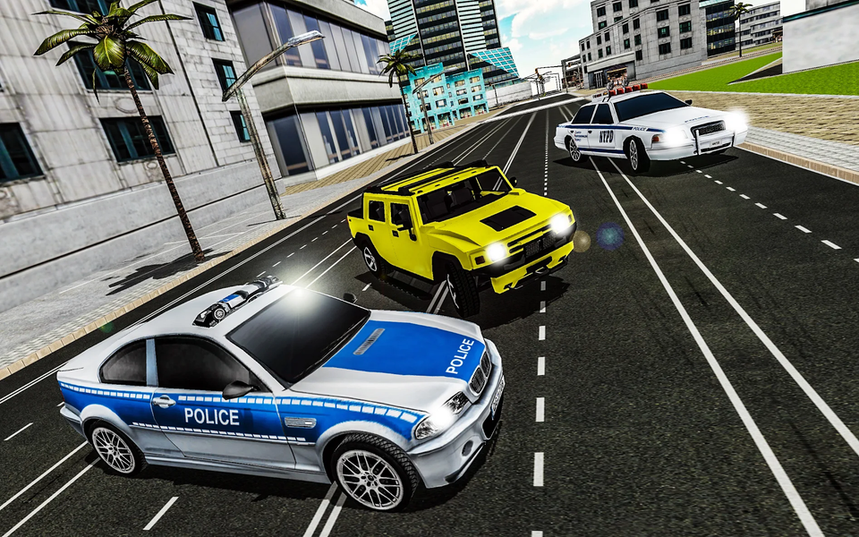 Police Car Chase - Cop Games - Gameplay image of android game
