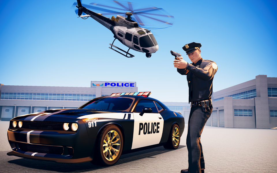 Police Car Chase - Cop Games - Gameplay image of android game