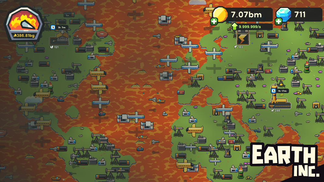 Earth Inc. Tycoon Idle Miner - Gameplay image of android game