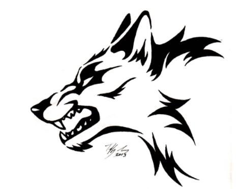 tribal wolf tattoos designs