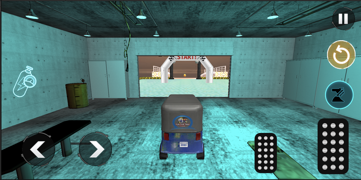 Tuk Tuk Ramp Jump Simulator - Gameplay image of android game