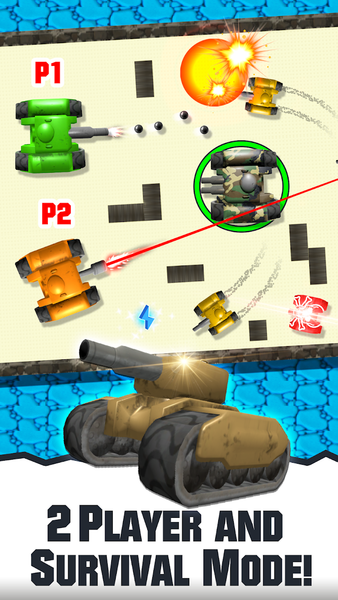 2 Player Tank Wars - Gameplay image of android game