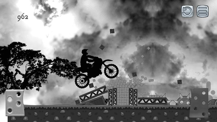 Black motorcycle - Gameplay image of android game