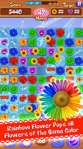 Flower Mania: Blossom Bloom Match 3 Game - Gameplay image of android game