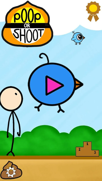 Poop or Shoot : Pigeon Poop Si - Gameplay image of android game