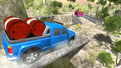 4x4 Pickup Truck Hill Truck 3D - Gameplay image of android game