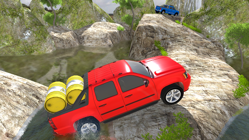 4x4 Pickup Truck Hill Truck 3D - Gameplay image of android game