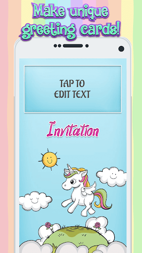Unicorn Invitation Maker - Image screenshot of android app