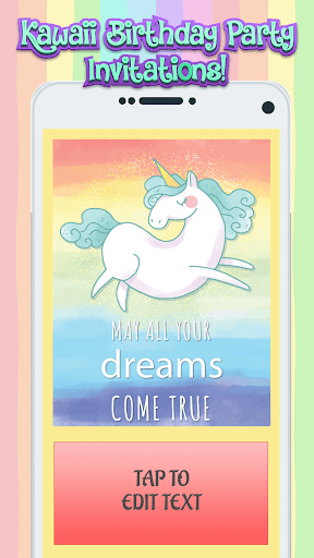 Unicorn Invitation Maker - Image screenshot of android app