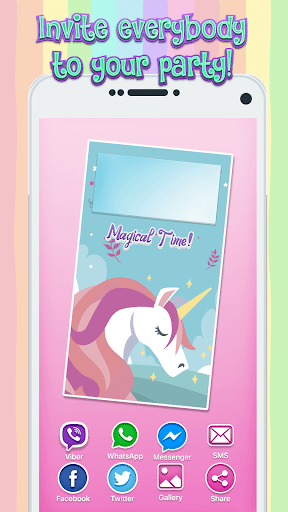 Unicorn Invitation Maker - Image screenshot of android app