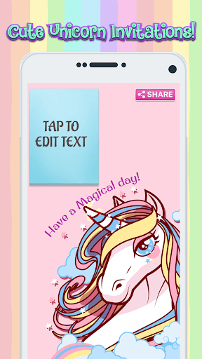 Unicorn Invitation Maker - Image screenshot of android app