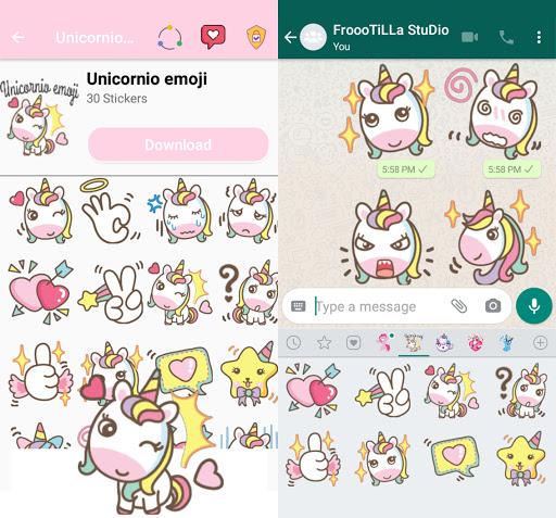🦄Cute Unicorn Stickers - WAStickerApps - عکس برنامه موبایلی اندروید
