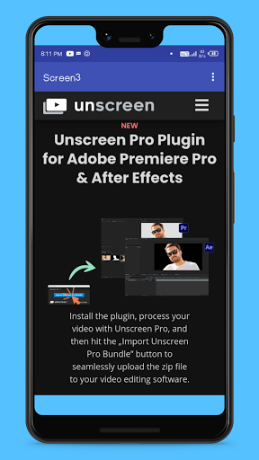 Unscreen- Video Background Remover - عکس برنامه موبایلی اندروید