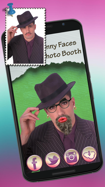 Funny Faces Photo Booth - عکس برنامه موبایلی اندروید