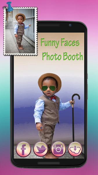 Funny Faces Photo Booth - عکس برنامه موبایلی اندروید