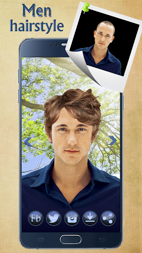 Man Hairstyle Cam Photo Booth - عکس برنامه موبایلی اندروید
