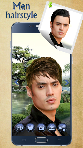 Man Hairstyle Cam Photo Booth - عکس برنامه موبایلی اندروید