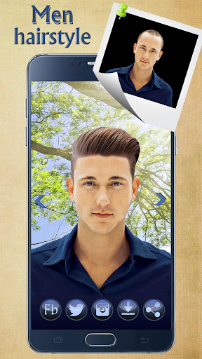 Man Hairstyle Cam Photo Booth - عکس برنامه موبایلی اندروید