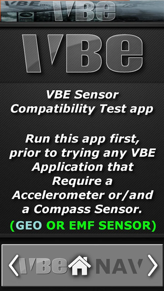 VBE SENSOR Compatibility APP - Image screenshot of android app