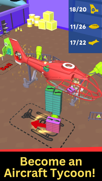 Plane Factory Idle Tycoon - عکس بازی موبایلی اندروید