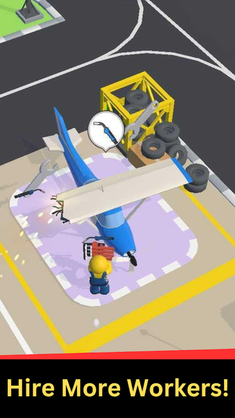 Plane Factory Idle Tycoon - عکس بازی موبایلی اندروید