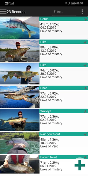 fish trace - fishing logbook - عکس برنامه موبایلی اندروید